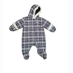 CALVIN KLEIN BABY ONE PIECE SUIT WINTER WARM ZIP UP HOODED JUMPSUIT SZ 3…